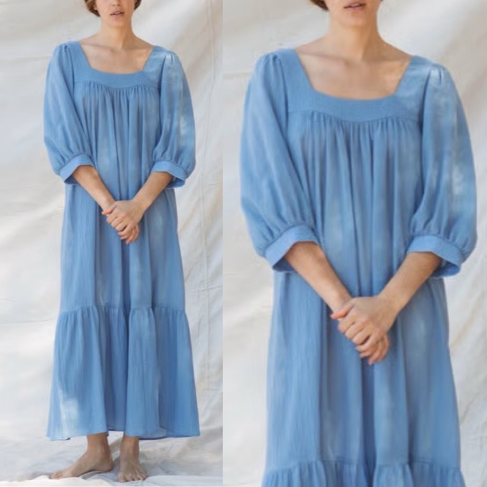 NWT Christy Dawn Bianca Maxi Dress Blue Size XS Petite